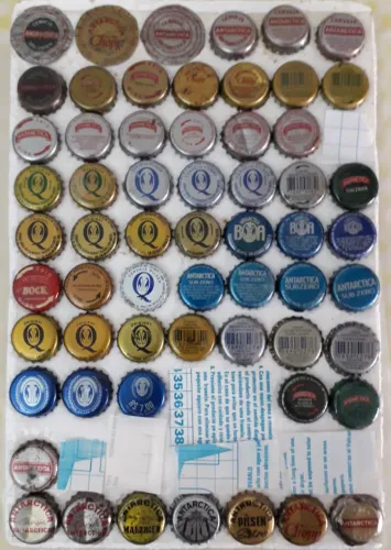 60 tampinhas da Antarctica