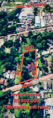 Terreno comercial no Tapanã 3700m²