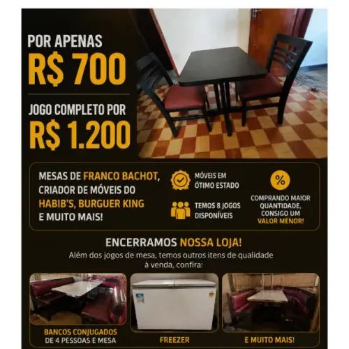JOGO DE MESA E CADEIRA