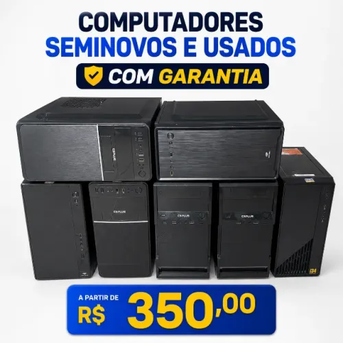 CPU Desktop PC c/ Processador Intel Core i3 (Ou Pentium) + 8GB de Memória DDR3 + SSD/ HD