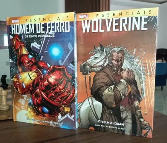 COMBO Marvel Essenciais: O VELHO LOGAN por Mark Millar + HOMEM DE FERRO: OS CINCO PESADELO