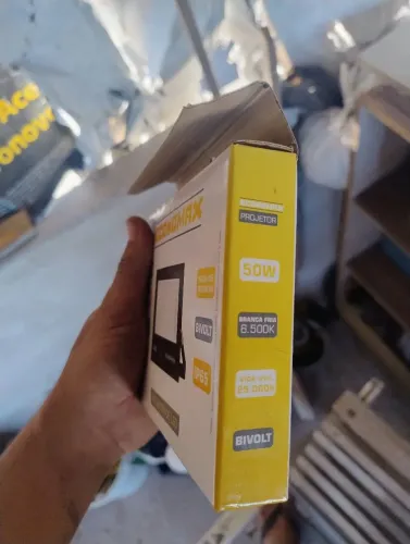 Projetor LED 50W Economax - 6.500K - IP65 - Bivolt Automático