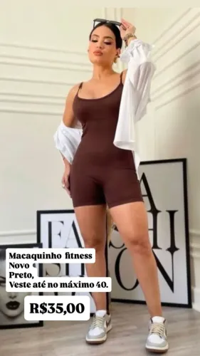 Macacão canelado Fitness - novo