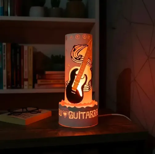 Luminária em pvc com tema ROCK _ GUITARRA
