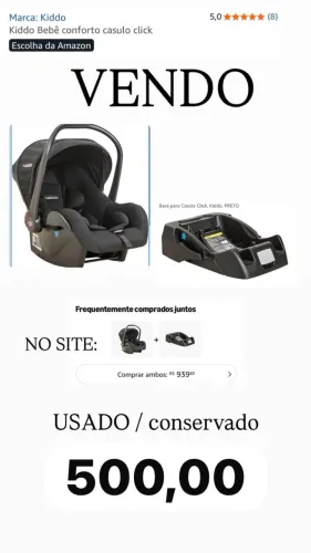 Bebê conforto Kiddo + Base 