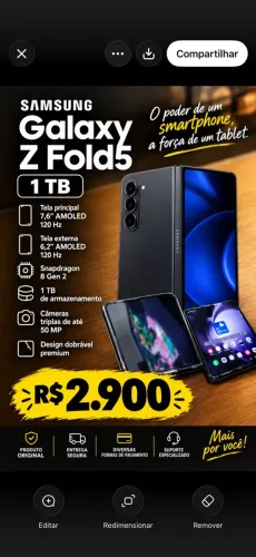 Samsung Galaxy Z Fold 5 de 1 Terá