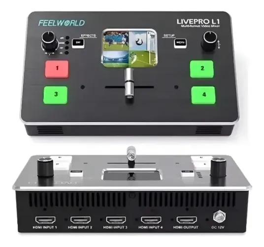 Mesa De Corte Switcher De Vídeo Mixer Feelworld Livepro L1