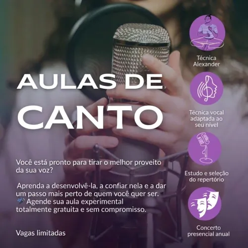 Aulas de canto e técnica vocal