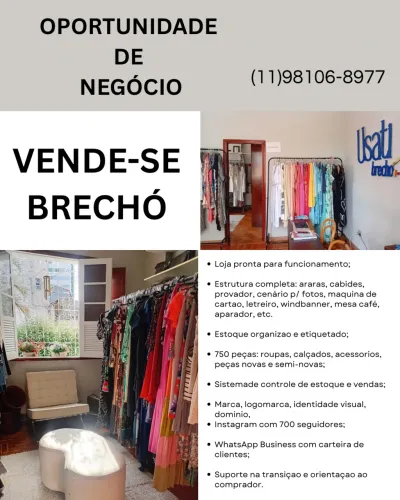 VENDE-SE BRECHÓ COMPLETO E PRONTO PARA FATURAR - BELO HORIZONTE/MG