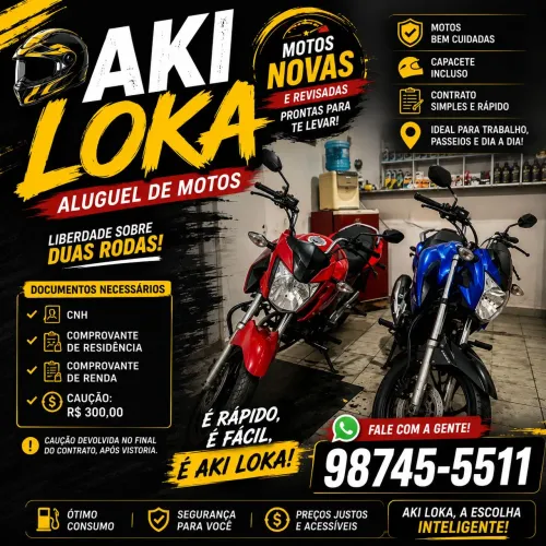Aluguel de moto / moto disponível / moto de aluguel