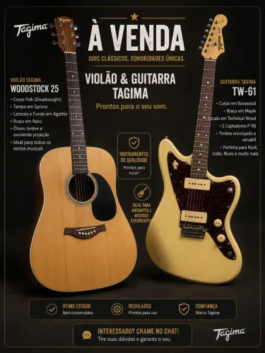 Guitarra e violão Tagima 