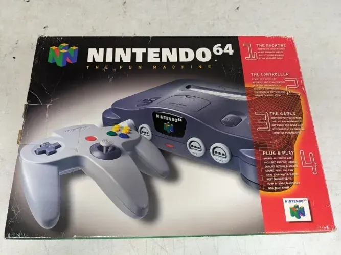 Caixa original de Console Nintendo 64 vazia bom estado