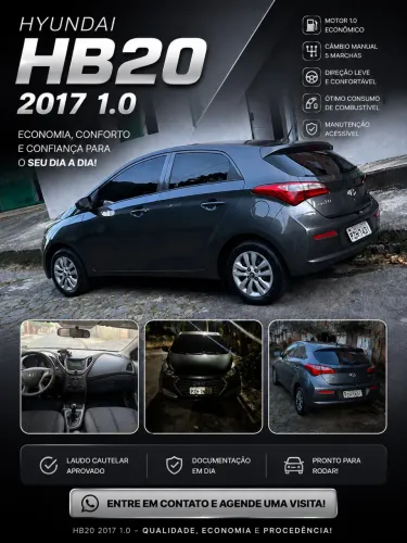 Hyundai HB20 Comf./c.plus/c.style 1.0 Flex 12V 2017