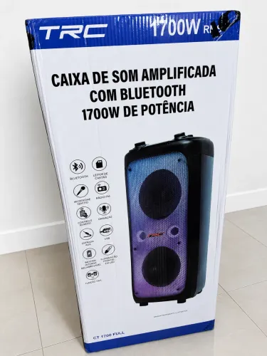 Caixa de Som Amplificada TRC CT 1700 Full 1700W RMS Bluetooth Lacrada!