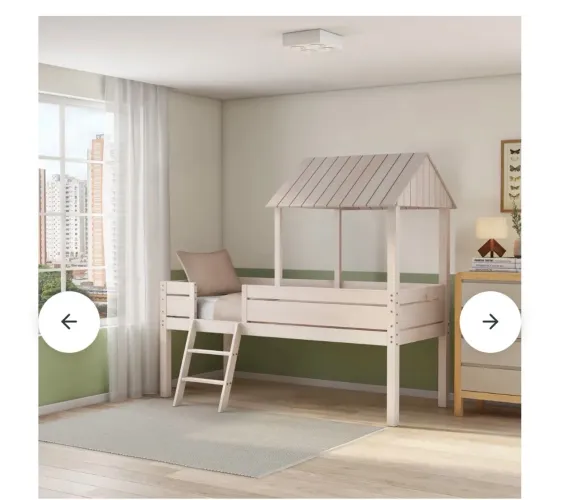 cama infantil em madeira maciça 