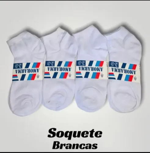 Kit 60 pares meias brancas