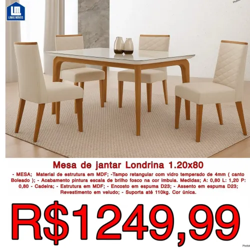Mesa de jantar Londrina 