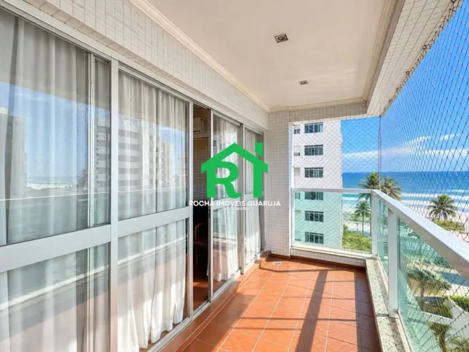 Apartamento com Vista Mar, 3 Suítes, 2 Vagas e Lazer, à venda em Jardim Astúrias, Guarujá.