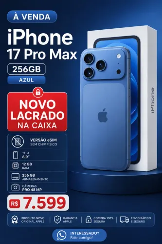 IPHONE 17 pro max 256Gb azul LACRADO 