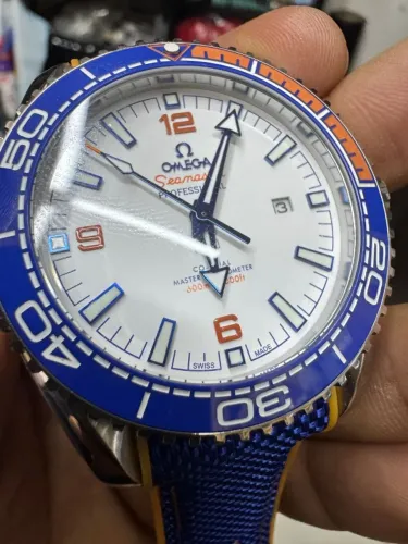 Omega Seamaster America's Cup Branco Azul Laranja C Garantia