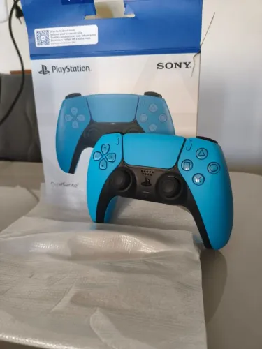Controle original ps5 versão azul estado de novo com garantia mega oferta