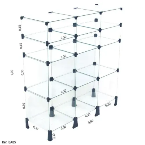 Balcão Modulado de Vidro