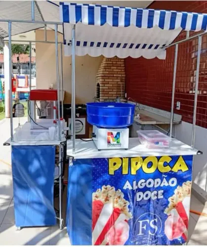Vendo máquina de algodão doce, pipoqueira elétrica e 2 barracas para eventos