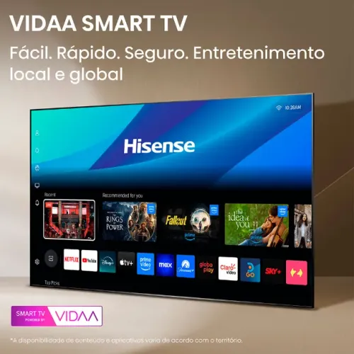 TV Hisense 75 Polegadas Q6 Series - 4K, Google TV, Somos Loja