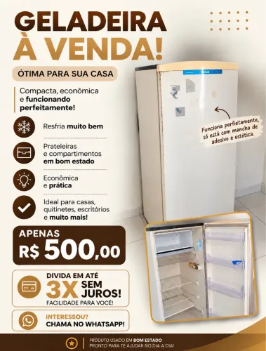 GELADEIRA CONSUL - R$500,00