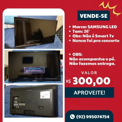 TV SANSUG LED 26" - NÃO É Smart Tv