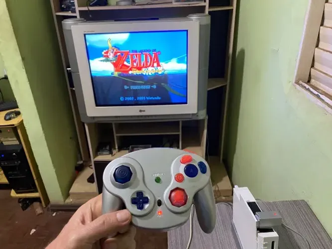 CONTROLE DE GAME CUBE (funciona no wii tambem) SEM FIO FUNCIONANDO