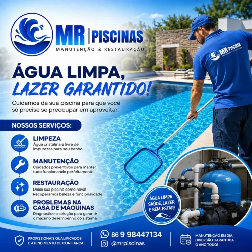LIMPEZA E MANUTENÇÃO DE PISCINAS