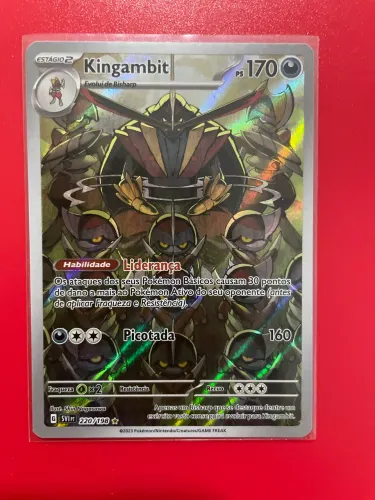 Cartas Pokémon original copag-Kingambit (220/198) arte rara!