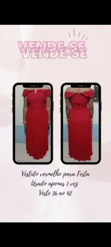 Vestido festa vermelho