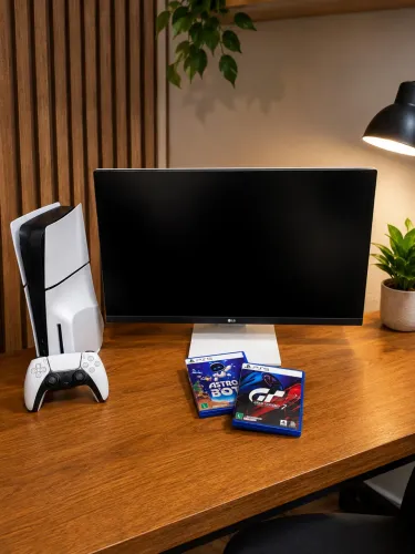 PlayStation 5 Slim 1Tb Mídia Física + Monitor LG 27? 4K 60hz 