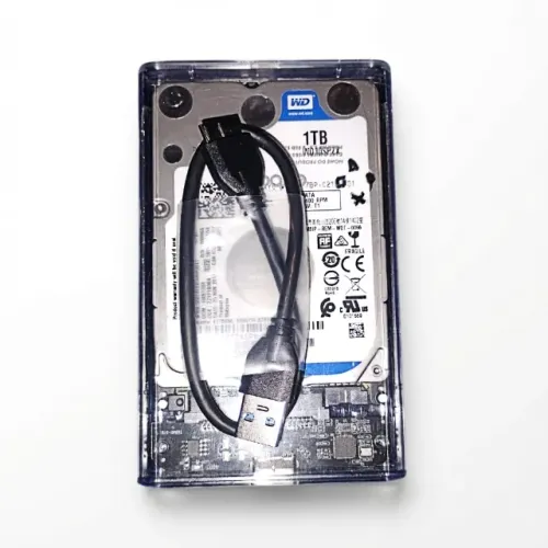 HD Externo WD 1TB com Case e Cabo (TESTADO Victoria e Crystal)