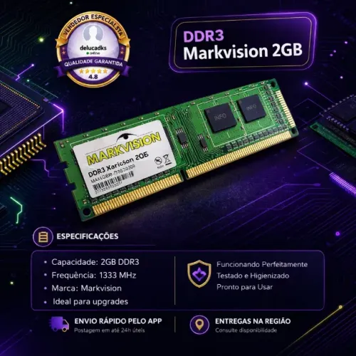 Pente Memória Markvision DDR3 2GB