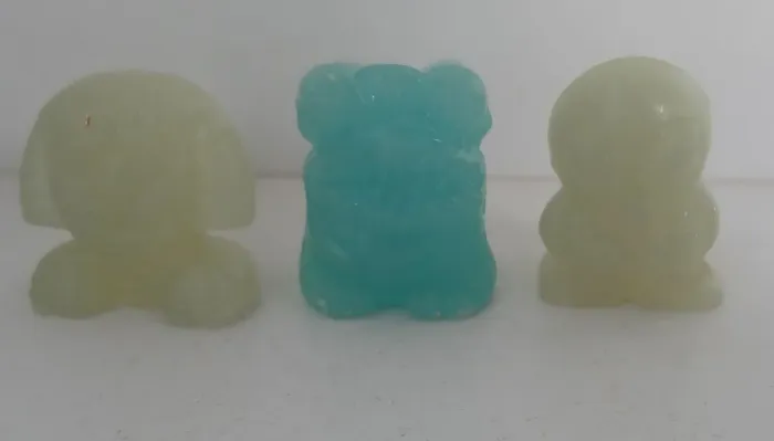 LOTE 3 BONECOS MINIATURAS ANTIGAS GELOUCOS MONSTRO ESFINGE