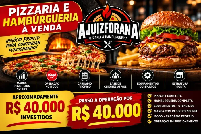 Vendo pizzaria e hambúrgueria
