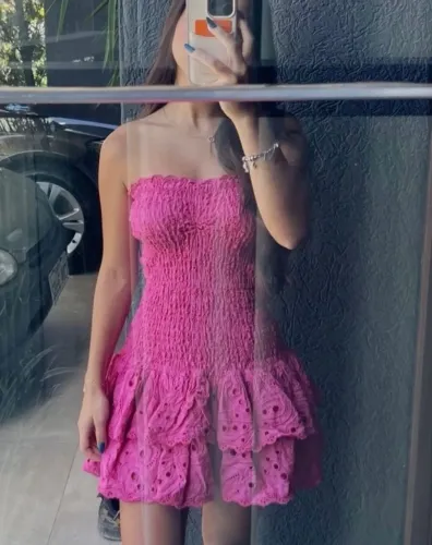Vestido Fiozato Rosa Gummy