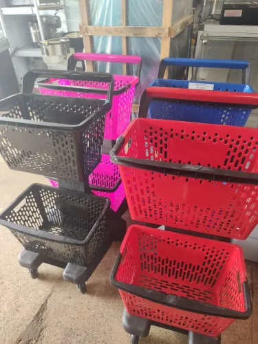  Carrinho de compras duplo 24kg
