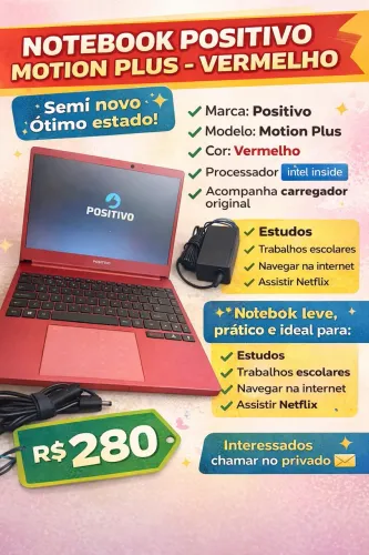 Vendo notebook POSITIVO 
