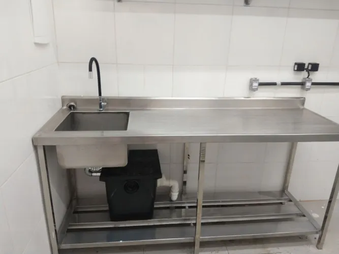 Mesa ,pia coifa de inox ,Exaustor