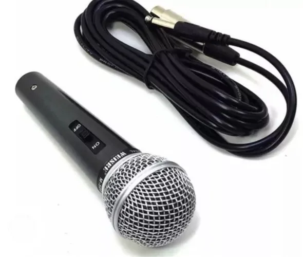 Microfone Profissional Dinâmico Alta Fidelidade Excelente para Paletras e Igrejas