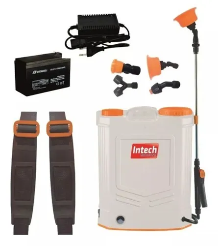 Pulverizador costal 20 litros a bateria intech