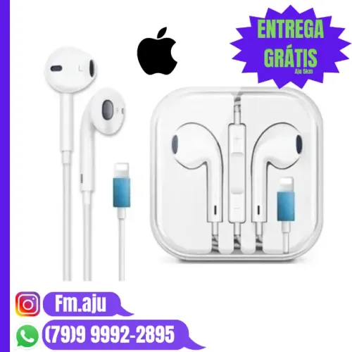 Fone de ouvido com fio para Iphone- Novo / Entrega Grátis 8km/ Garantia