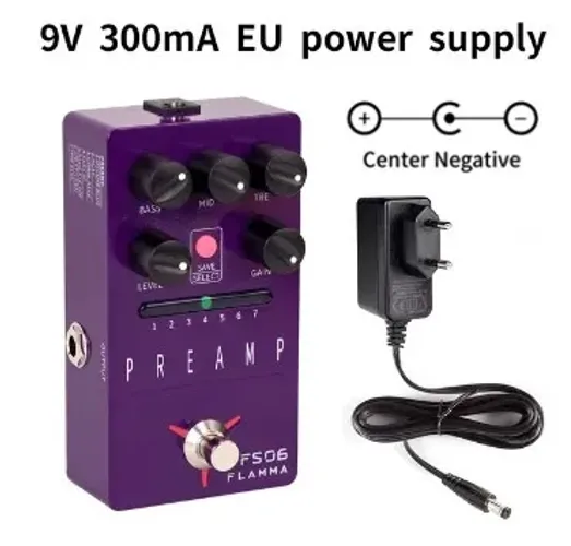 Flamma-FS06 Preamp Digital Guitar Effects Pedal, 7 Modelos Pré-Amplificados, ( novo ).