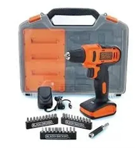 Furadeira sem fio de 10mm Black+Decker LD12SC 1