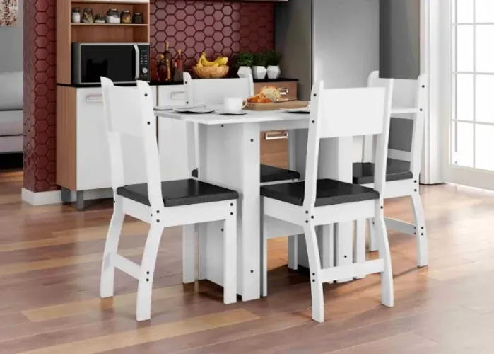 Mesa Milano com 4 Cadeiras - Entrega Rápida