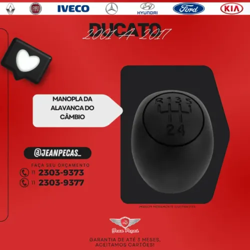 manopla do cambio - ducato